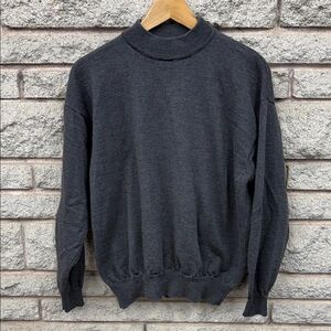 Valentino Men's Dark Gray Wool Crewneck Sweater